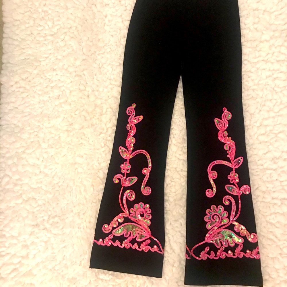 Black embellished pant